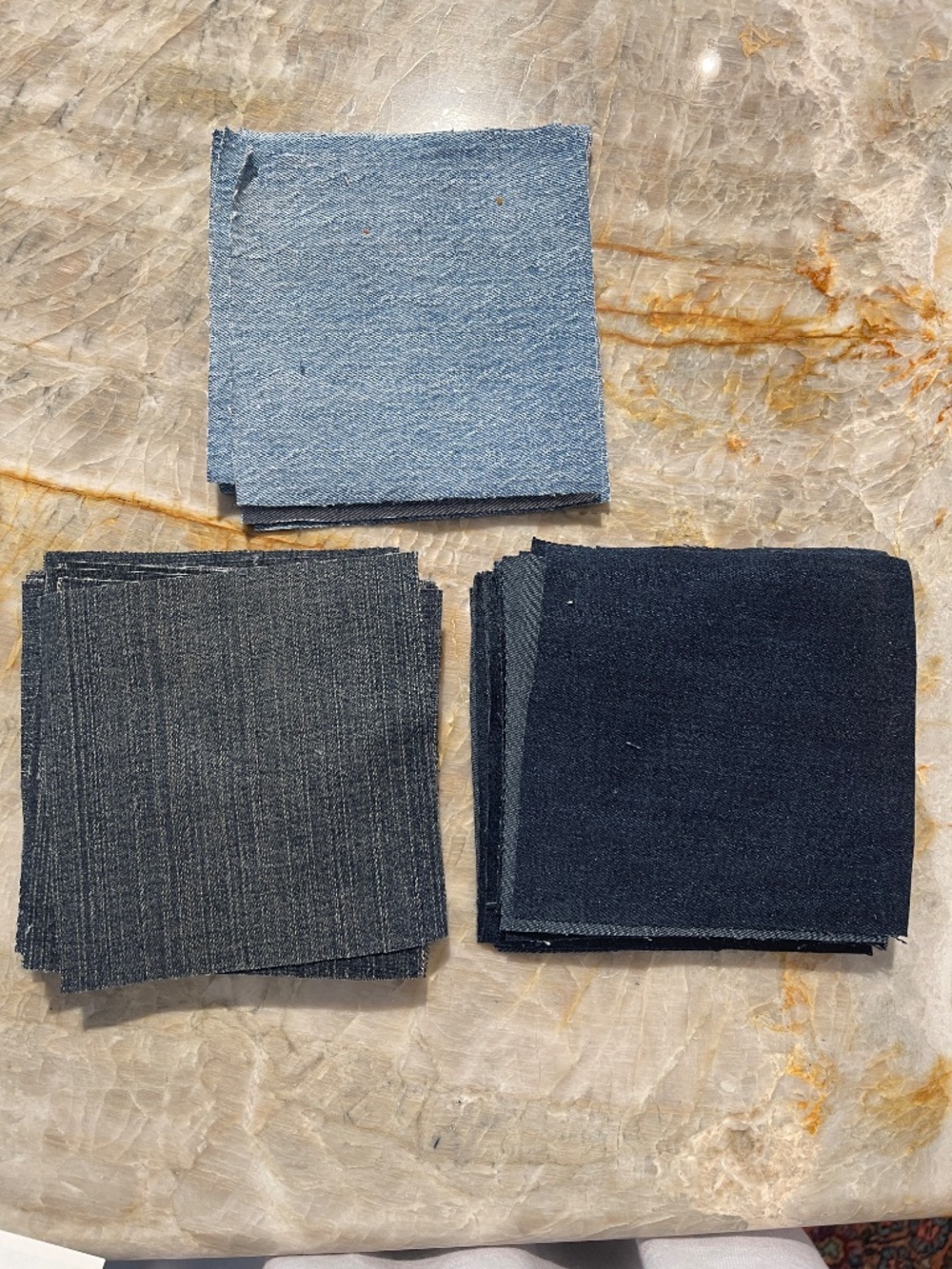 5" Inch Quilt Squares 50 Count Repurposed Denim
